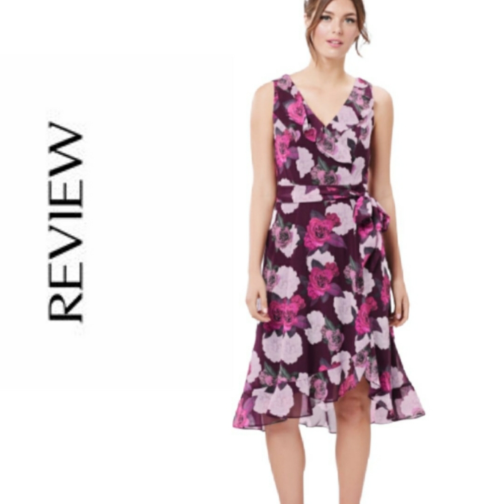 REVIEW AUSTRALIA AVA ROSE DRESS FLORAL RUFFLE - Picture 9 of 9